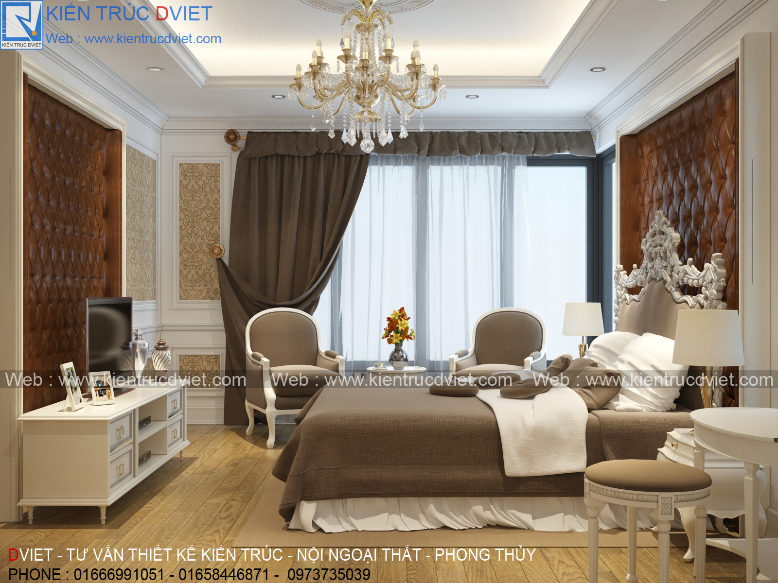 NỘI THẤT PHÒNG NGỦ TÂN CỔ ĐIỂN