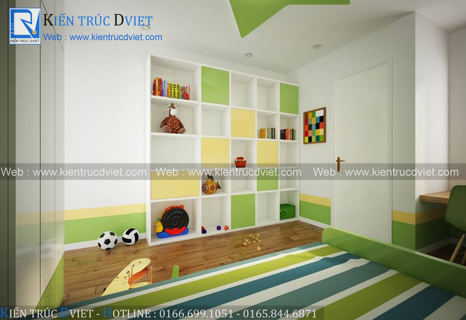 THIẾT KẾ NỘI THẤT PHÒNG NGỦ BÉ TRAI 5 TUỔI
