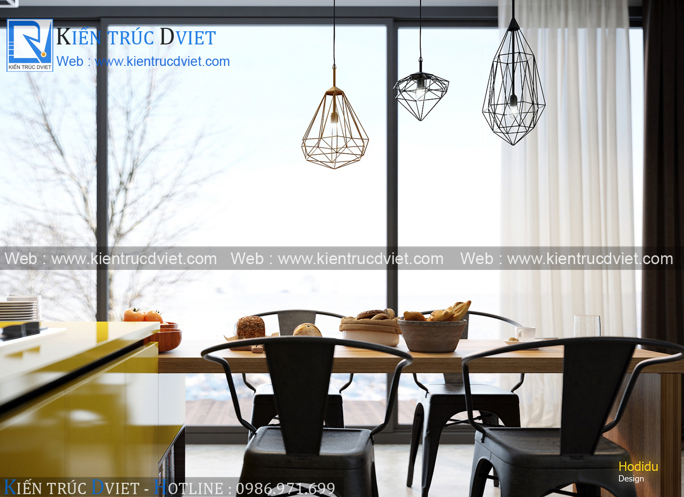 THIẾT KẾ NỘI THẤT BẾP ĂN ĐẸP PHONG CÁCH HIỆN ĐẠI NHÀ ANH ĐỨC