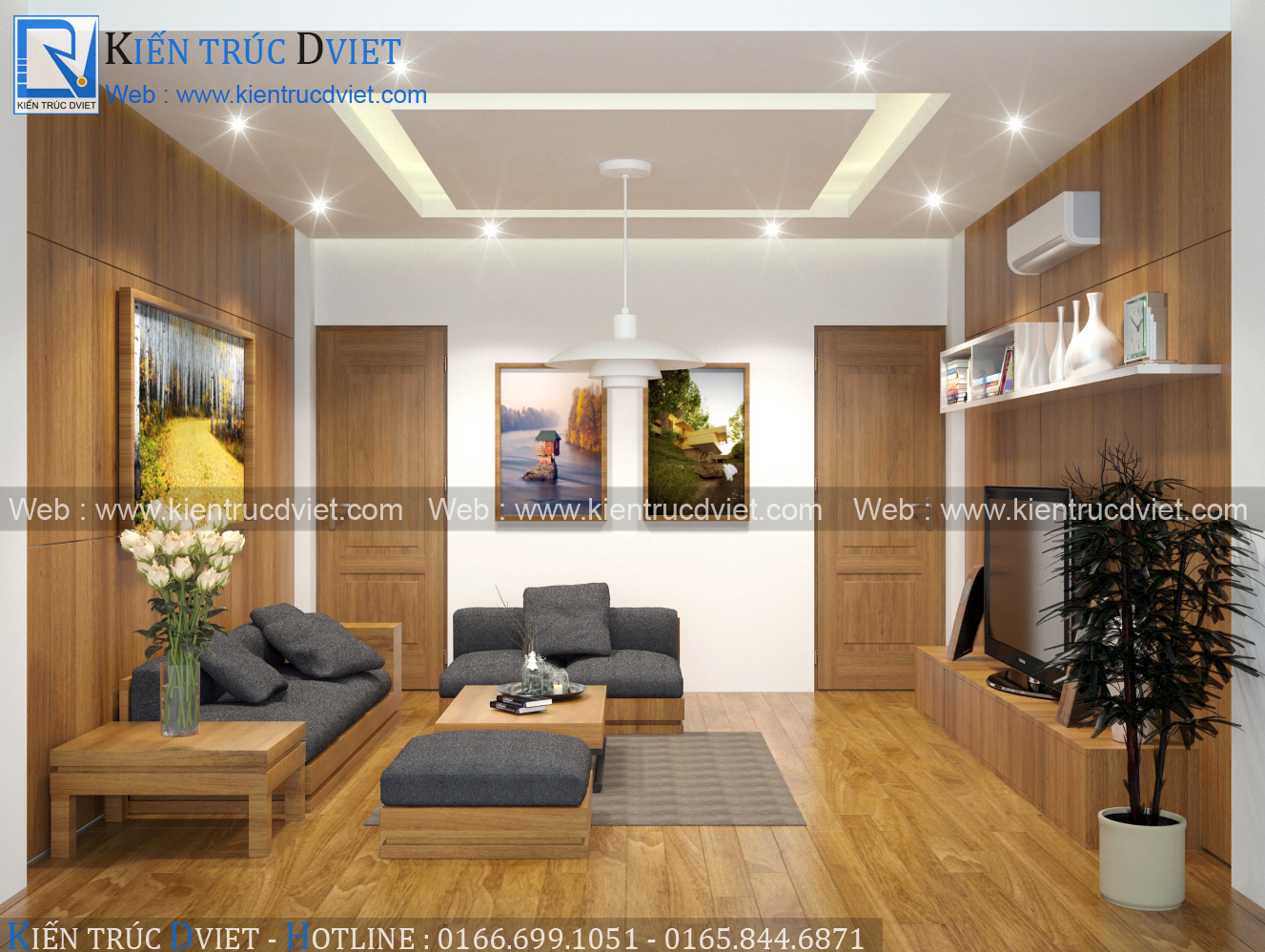 THIẾT KẾ NỘI THẤT PHÒNG KHÁCH HIỆN ĐẠI ĐẸP 20M2