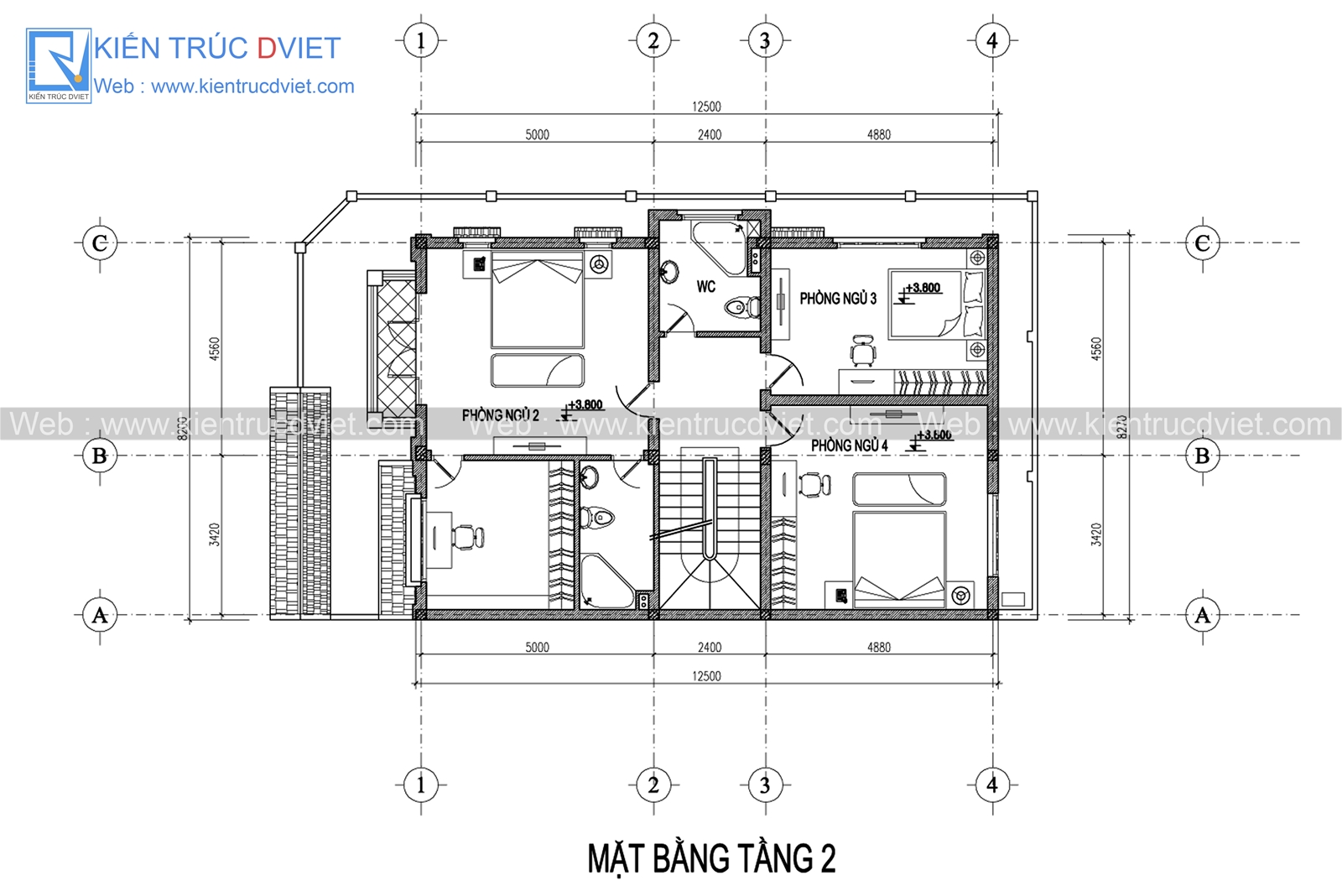 THIẾT KẾ BIỆT THỰ HIỆN ĐẠI 3 TẦNG  8x12,5 M