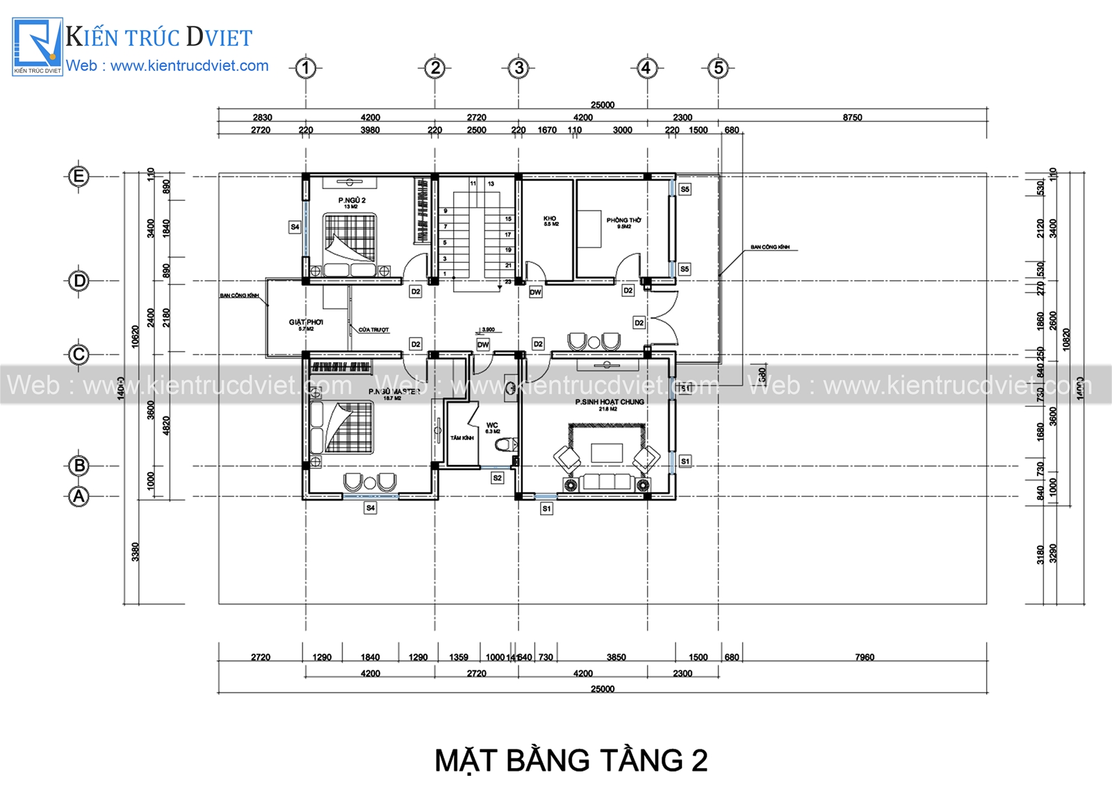 THIẾT KẾ BIỆT THỰ KIẾN TRÚC HIỆN ĐẠI 2 TẦNG 130M2