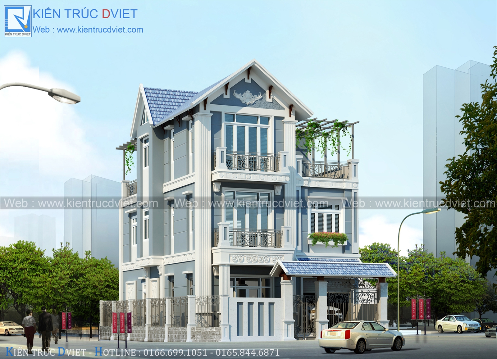 THIẾT KẾ BIỆT THỰ HIỆN ĐẠI 3 TẦNG  8x12,5 M