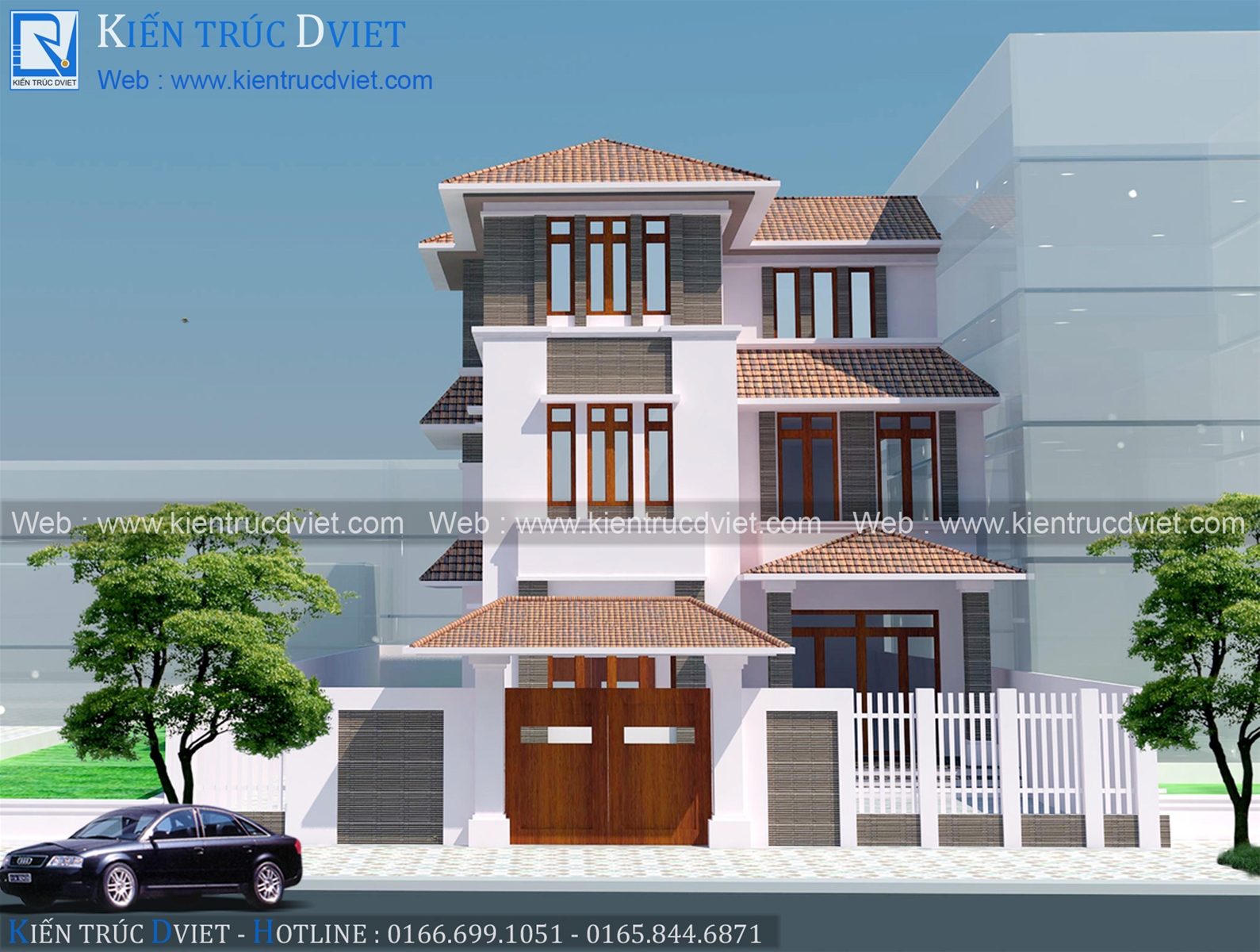 THIẾT KẾ BIỆT THỰ KIẾN TRÚC HIỆN ĐẠI 3 TẦNG 135M2