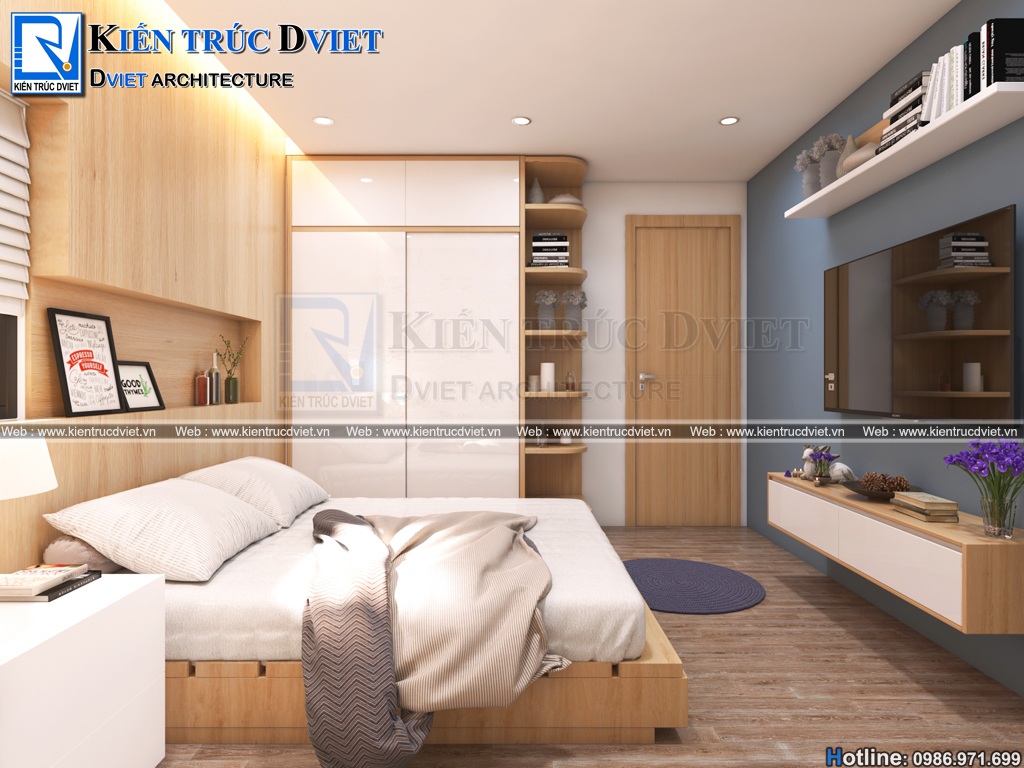 Thiết kế nội thất căn hộ chung cư Roman Plaza 82m2 đường Tố Hữu