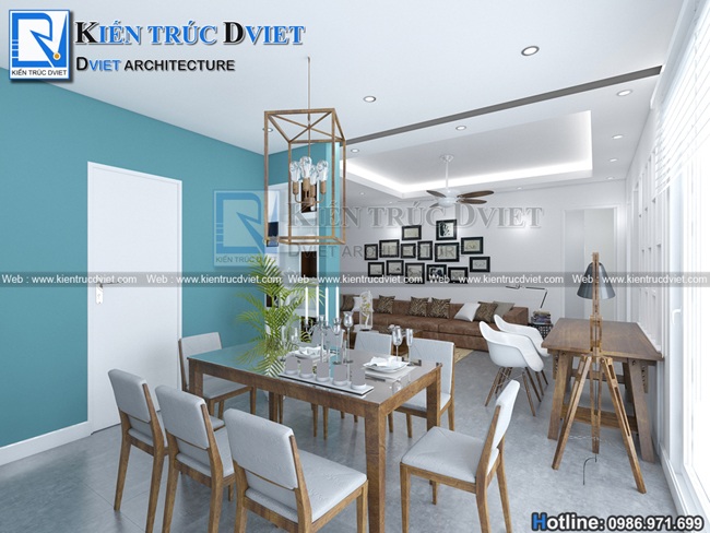 THIẾT KẾ NỘI THẤT CĂN HỘ CHUNG CƯ 96M2 GREEN STARS - PHẠM VĂN ĐỒNG