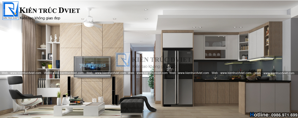 THIẾT KẾ NỘI THẤT CHUNG CƯ MON CITY 86M2 KIẾN TRÚC HIỆN ĐẠI