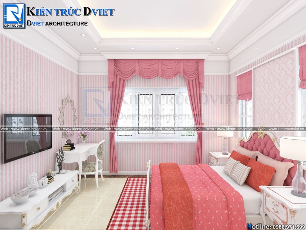Mẫu thiết kế biệt thự vườn tân cổ điển kiểu Pháp 2 tầng đẹp tại Ba Vì