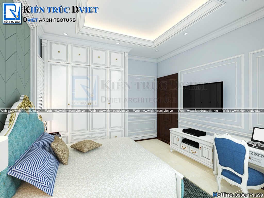 Mẫu thiết kế biệt thự vườn tân cổ điển kiểu Pháp 2 tầng đẹp tại Ba Vì