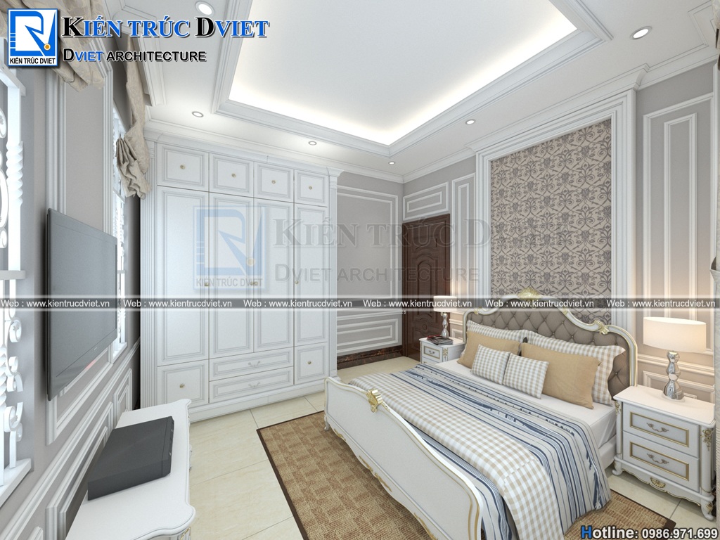 Mẫu thiết kế biệt thự vườn tân cổ điển kiểu Pháp 2 tầng đẹp tại Ba Vì