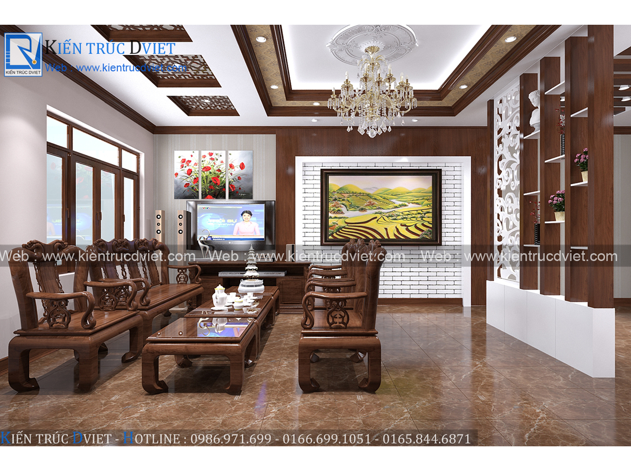 NỘI THẤT PHÒNG KHÁCH HIỆN ĐẠI 28M2, KHU ĐÔ THỊ LINH ĐÀM