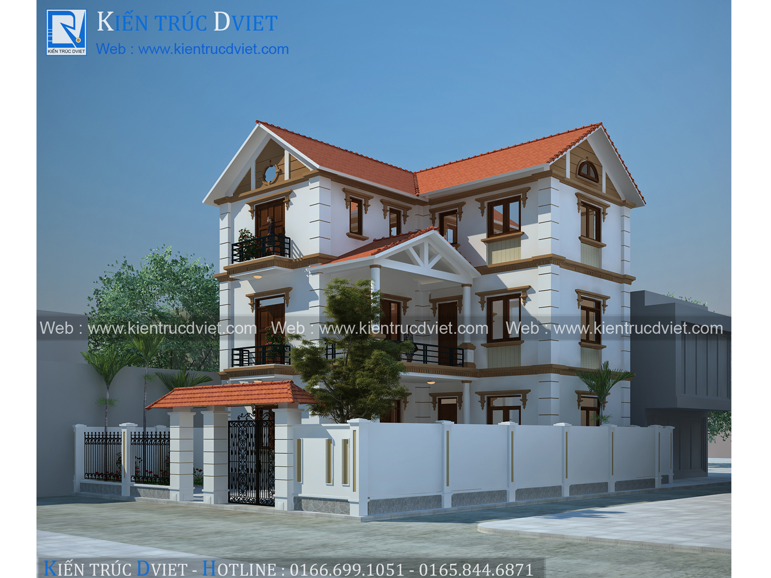 MẪU THIẾT KẾ BIỆT THỰ ĐẸP 3 TẦNG