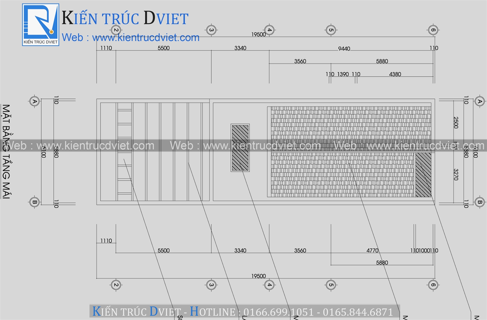 THIẾT KẾ KIẾN TRÚC NHÀ LÔ PHỐ HIỆN ĐẠI 3 TẦNG 1 TUM 6,1X21M