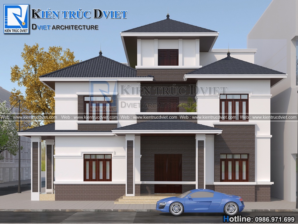 THIẾT KẾ BIỆT THỰ 2 TẦNG 1 TUM HIỆN ĐẠI 14x12M TẠI YÊN KHÁNH - NINH BÌNH