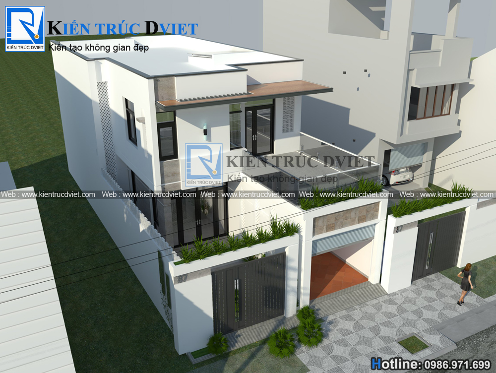 THIẾT KẾ BIỆT THỰ HIỆN ĐẠI 2 TẦNG ĐẸP TẠI HẠ LONG – QUẢNG NINH