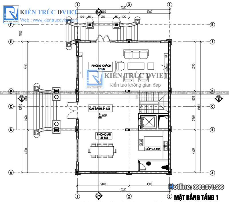 THIẾT KẾ BIỆT THỰ PHÁP 4 TẦNG TẠI BA VÌ - HÀ NỘI