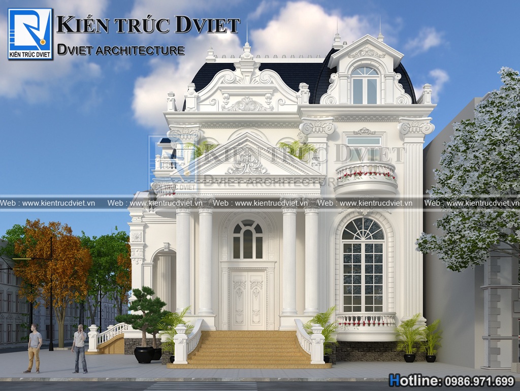 MÃN NHÃN MẪU THIẾT KẾ BIỆT THỰ PHÁP 3 TẦNG TẠI QUẢNG NINH