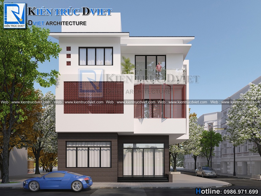 THIẾT KẾ BIỆT THỰ 3 TẦNG 120M2 10X12M HIỆN ĐẠI ĐẸP TẠI TP. HẢI DƯƠNG