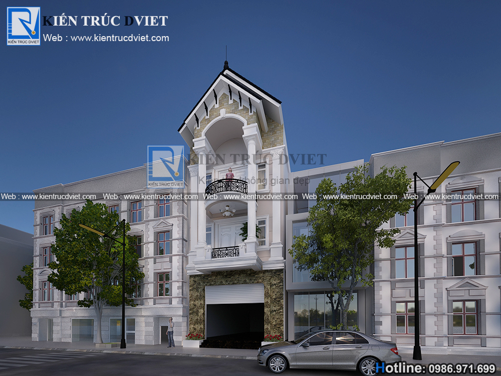 THIẾT KẾ NHÀ LÔ PHỐ KIẾN TRÚC PHÁP 3 TẦNG ĐẸP TẠI NAM ĐỊNH
