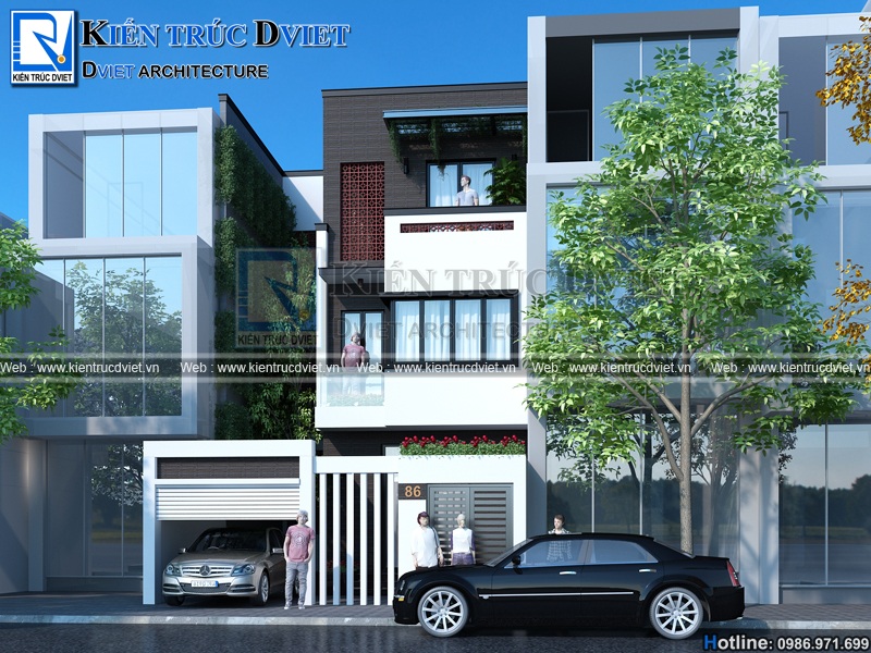 MÃN NHÃN TRƯỚC MẪU THIẾT KẾ NHÀ ỐNG 3 TẦNG HIỆN ĐẠI 90M2 TẠI NINH BÌNH