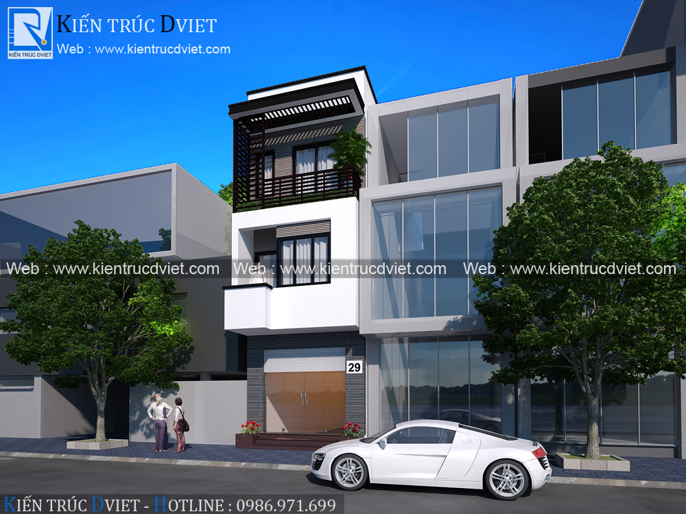 THIẾT KẾ NHÀ LÔ PHỐ HIỆN ĐẠI 3 TẦNG TẠI YÊN KHÁNH - NINH BÌNH