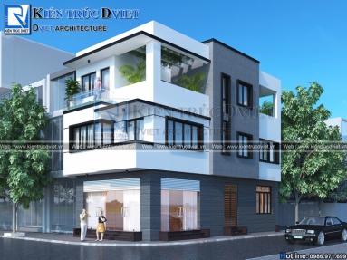 THIẾT KẾ BIỆT THỰ HIỆN ĐẠI 3 TẦNG 2 MẶT TIỀN TẠI THANH OAI - HÀ NỘI