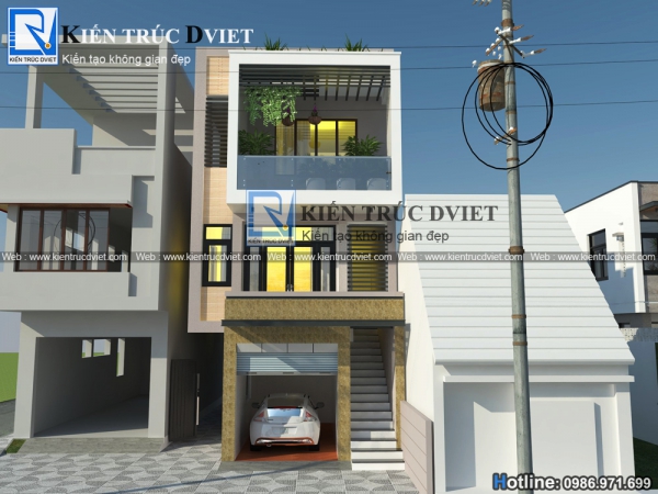 Nhà ống hiện đại 3 tầng