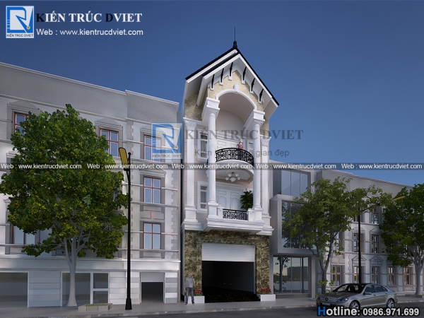 Thiết kế nhà ống kiểu Pháp